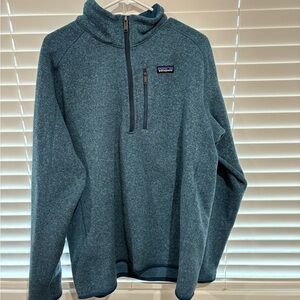 Patagonia Men's Teal Zip-Up Sweater